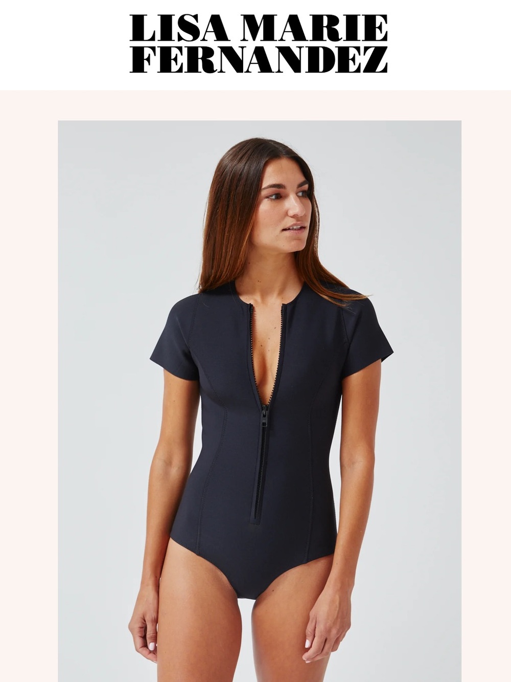 Lisa Marie Fernandez Farrah Neoprene Swimsuit - Black